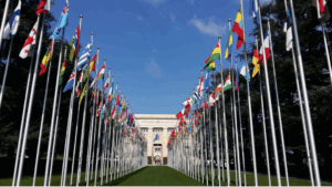 United Nations building in Geneva, Switzerland